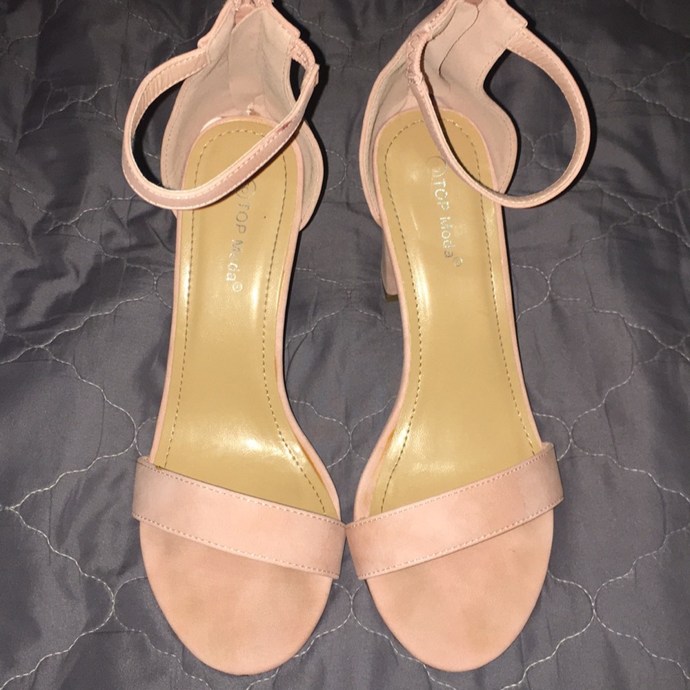 Pink Suede Heels